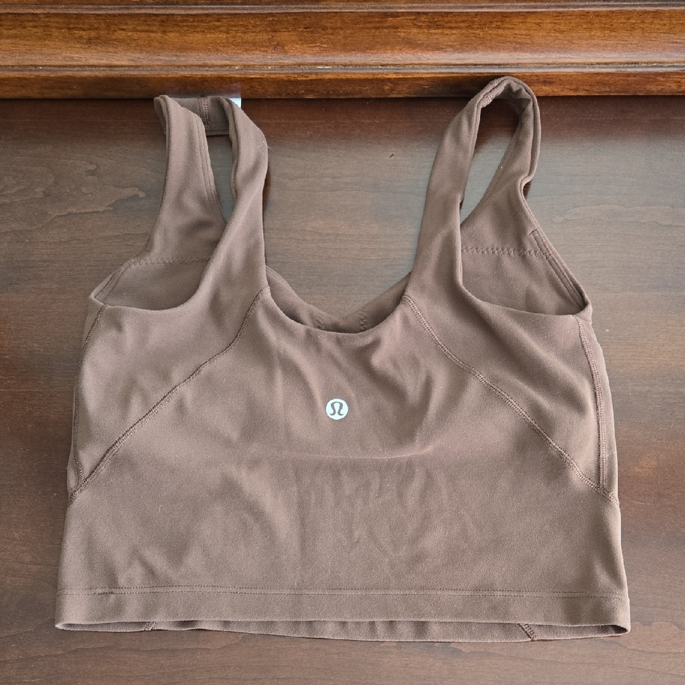 Lululemon Athletica Brown Sports Bra with Scoop Neck
